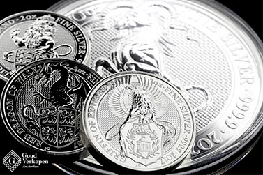 Zilveren Queen's Beasts munt verkopen